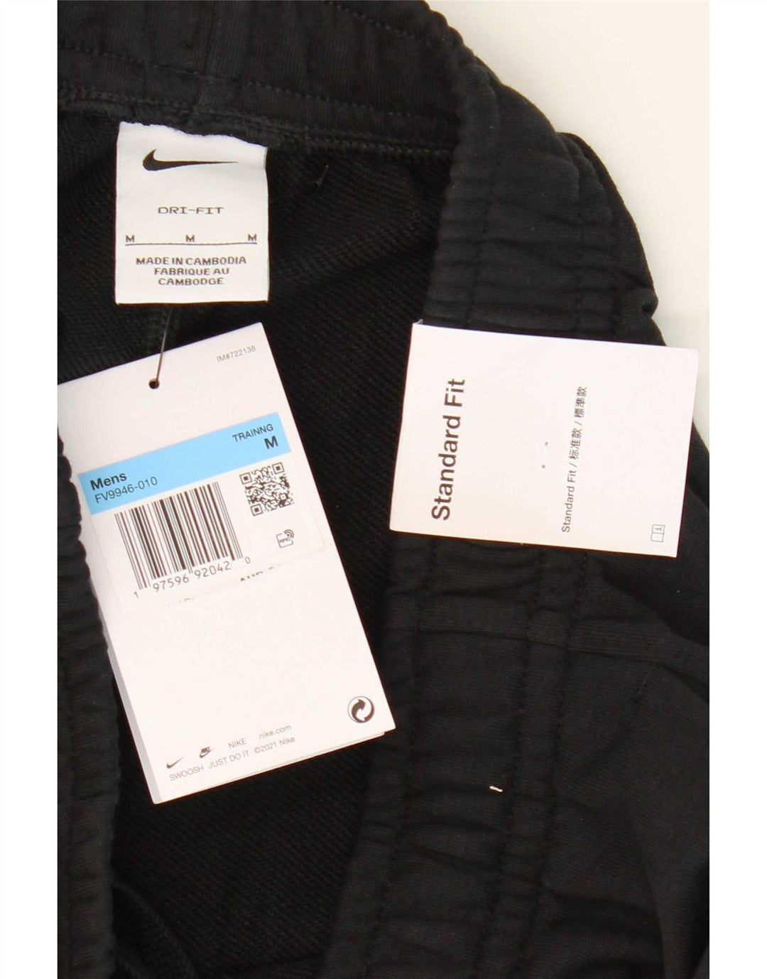 Męskie spodnie dresowe Nike Dri Fit Standard Fit, średnie czarne
