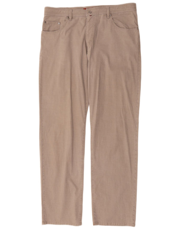 Męskie proste spodnie codzienne Pierre Cardin W36 L33 beżowe