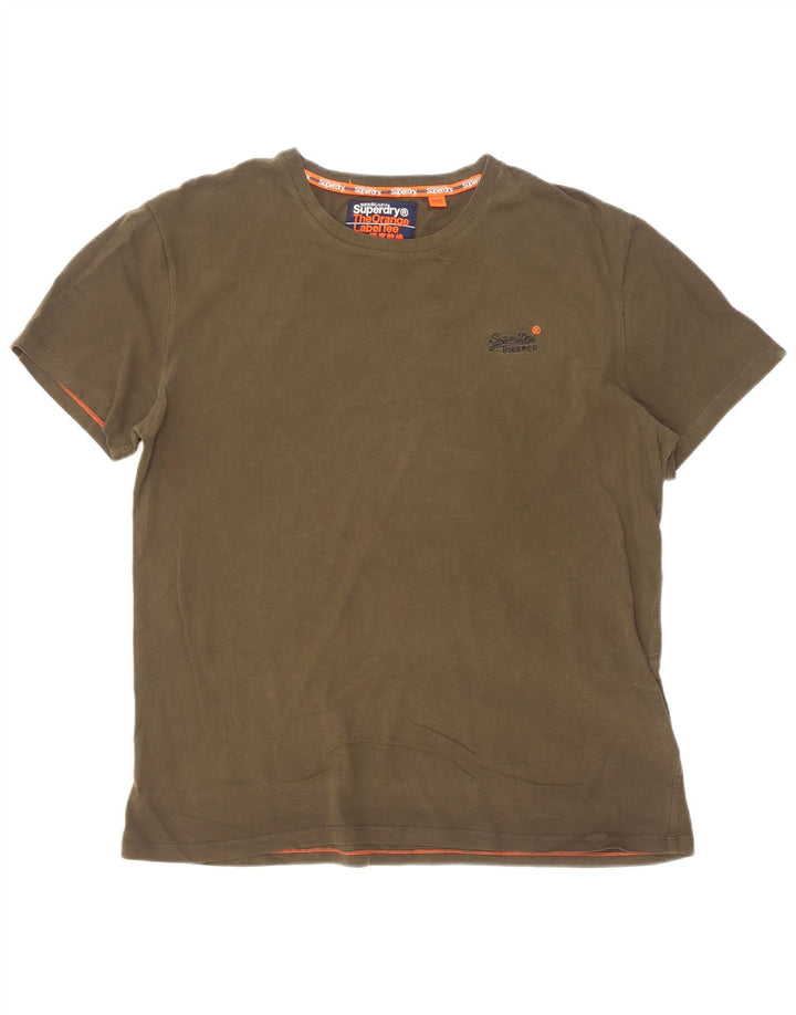 T-shirt męski Superdry, bawełniany, XL, khaki