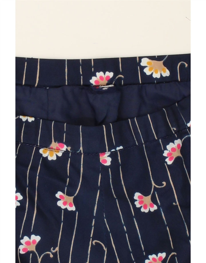 VINTAGE Womens A-Line Skirt W28 Medium Navy Blue Floral Vintage Vintage and Second-Hand Vintage from Messina Hembry 