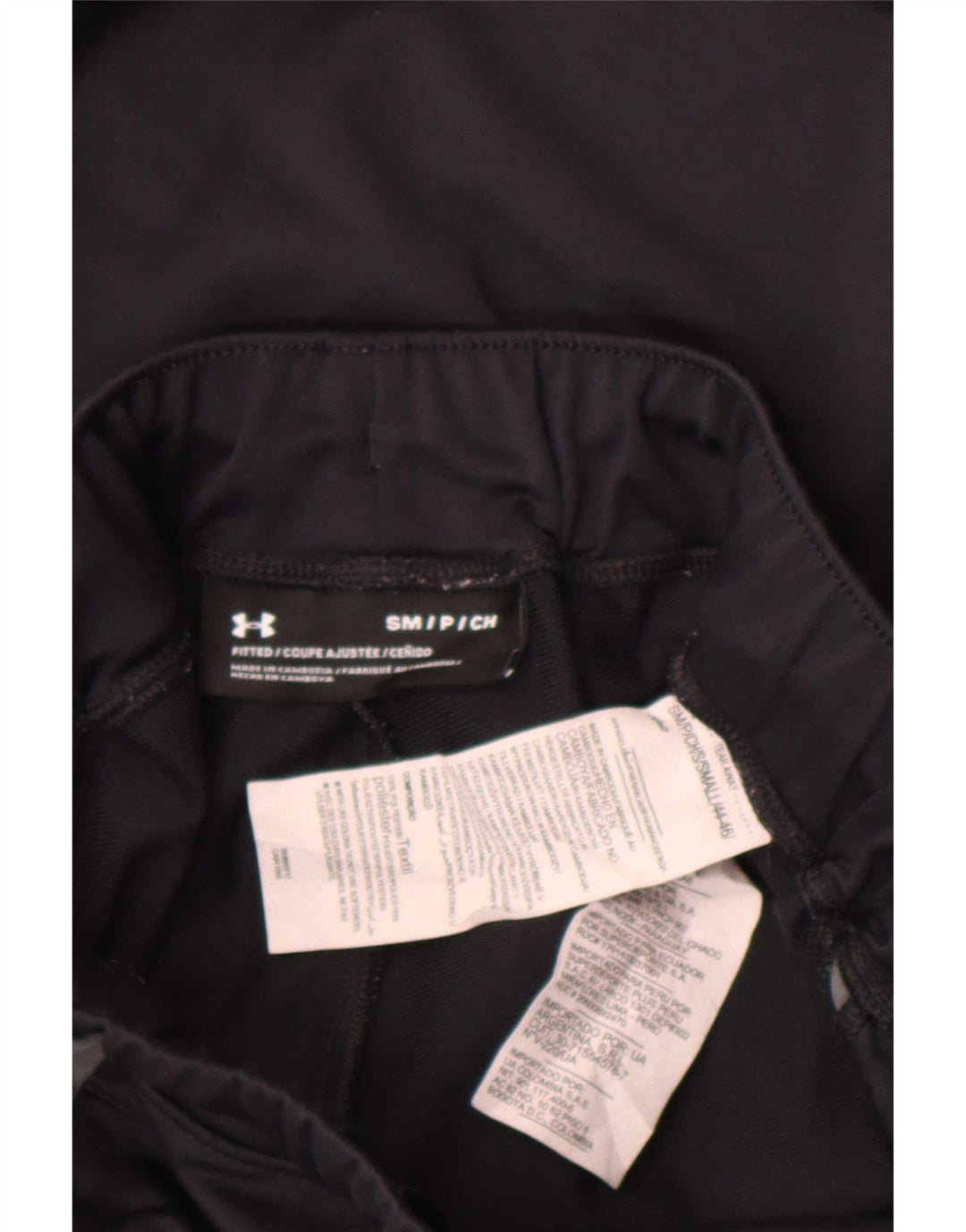 Męskie spodnie dresowe Under Armour, małe, czarne, z poliestru w blokach kolorów