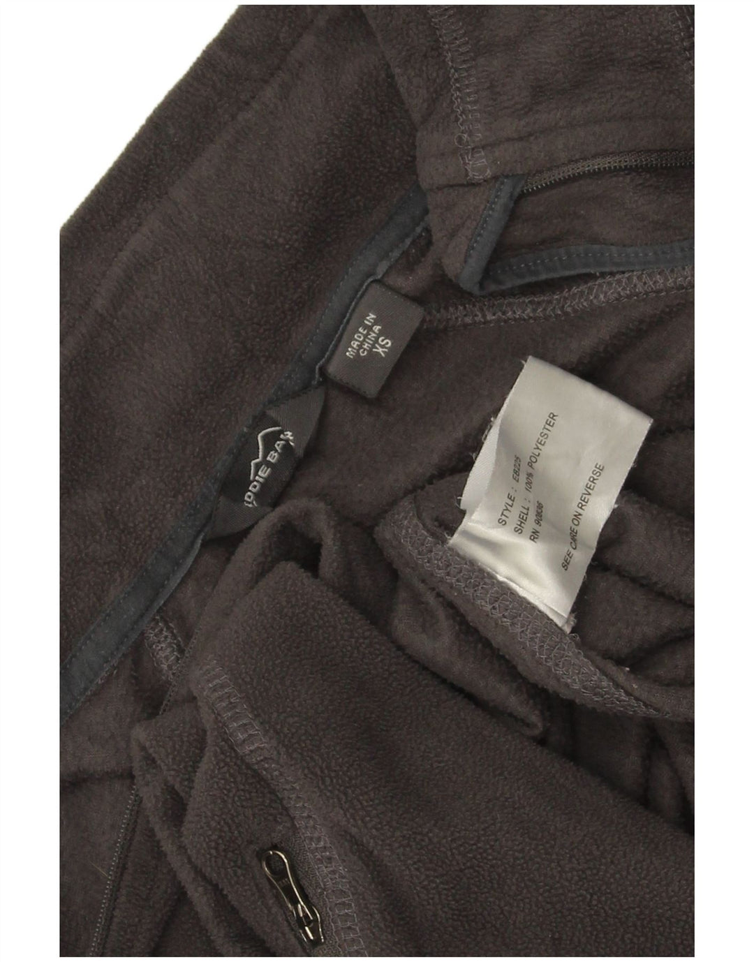 Damska kurtka polarowa Eddie Bauer UK 6 XS, czarna, poliestrowa