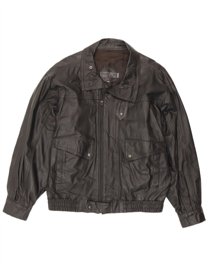 Vintage męska skórzana kurtka UK 42 XL czarna