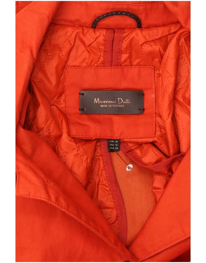 Damska kurtka bomberka z kapturem Massimo Dutti UK 18 XL, pomarańczowy poliester