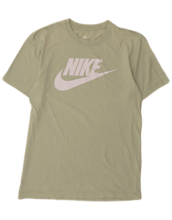 Męski T-shirt z grafiką Nike, mały, zielony, bawełniany