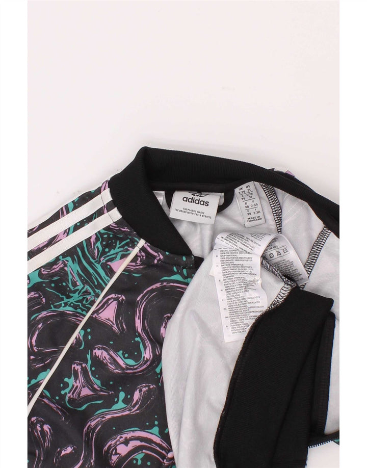 Adidas Dziewczęca bluza dresowa z abstrakcyjnym wzorem, 2-3 lata, wielobarwna