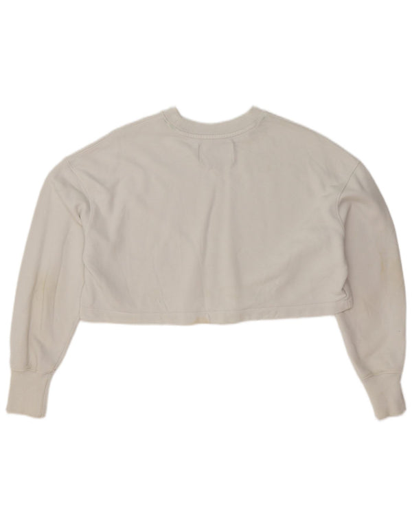 Damska bluza oversize Calvin Klein Jeans Crop UK 6 XS w kolorze białym