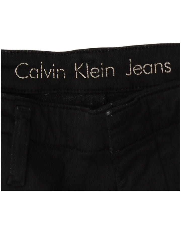 Spodnie damskie Calvin Klein Slim Cargo W31 L27 Czarne bawełniane