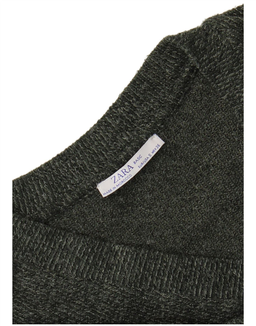 Sweter damski Zara z dekoltem w kształcie litery V, UK 10, mały, szary