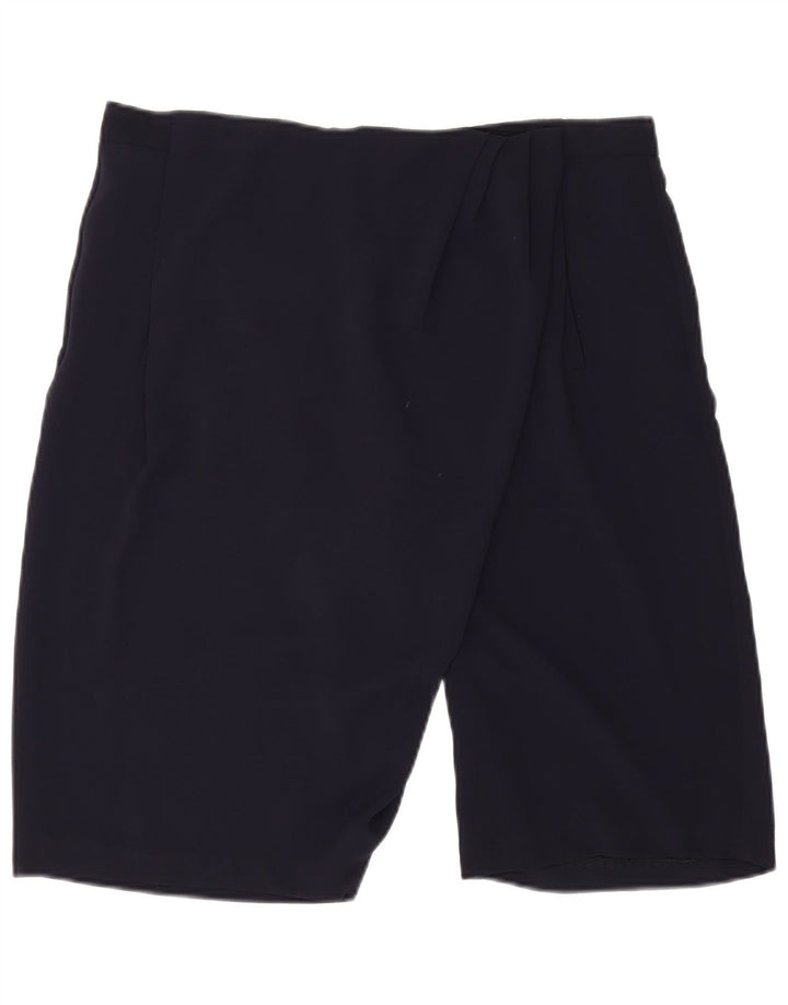 Damskie spodenki chino Zara, duże, W32, granatowe, poliestrowe
