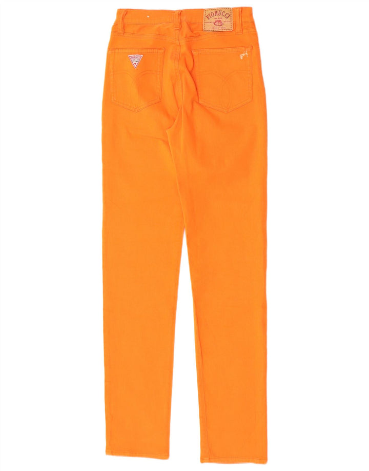 Fiorucci Damskie jeansy slim W28 L30 Pomarańczowa bawełna