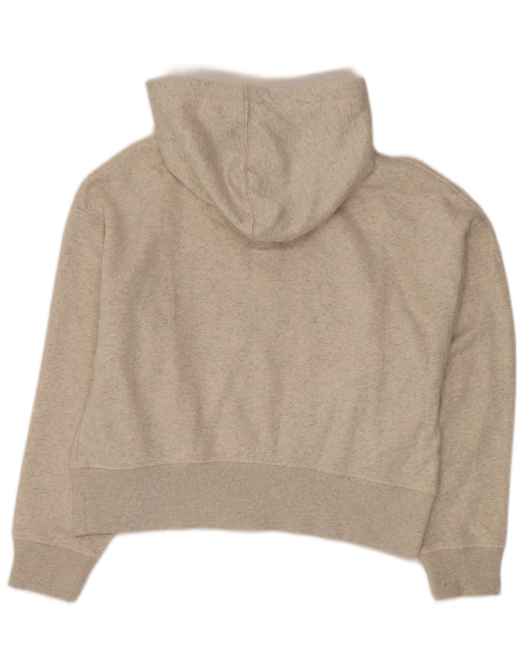 CALVIN KLEIN Damski sweter z kapturem i zamkiem błyskawicznym UK 10, mały, w kolorze złamanej bieli, nakrapiany