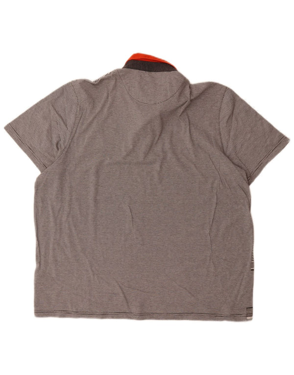 Męska koszulka polo Ted Baker, rozmiar 6, 2XL, szara, bawełniana w paski