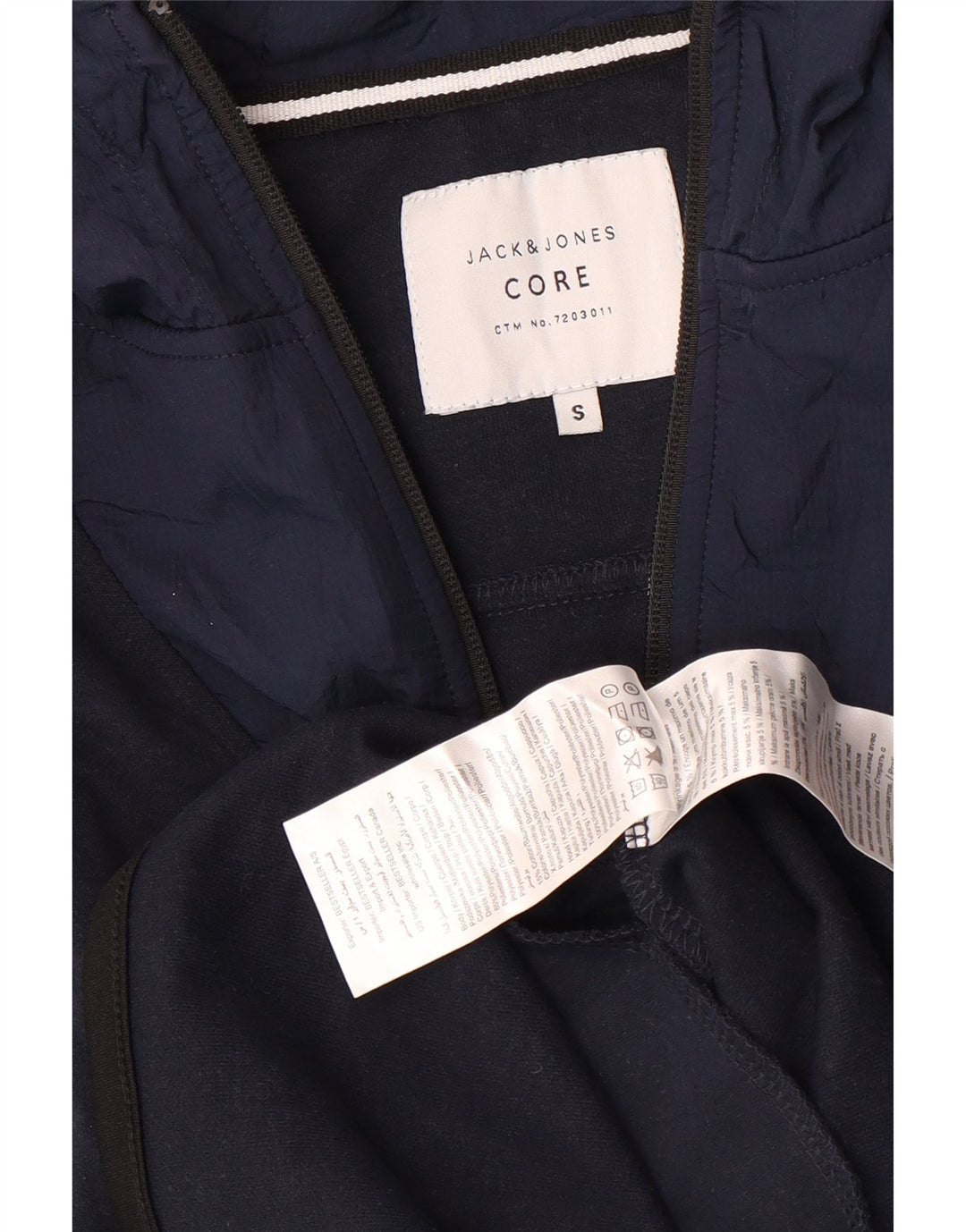 Jack & Jones Męska Bluza z Kapturem na Zamek Small Granatowy Poliester