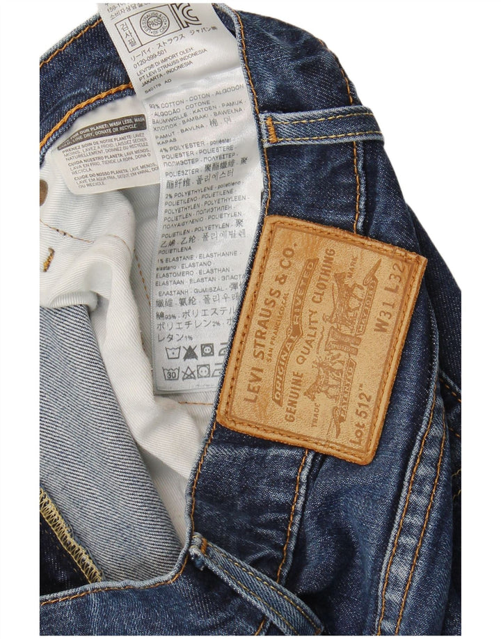 Męskie jeansy Levi's 512 Slim Tapered W31 L32 Granatowa bawełna