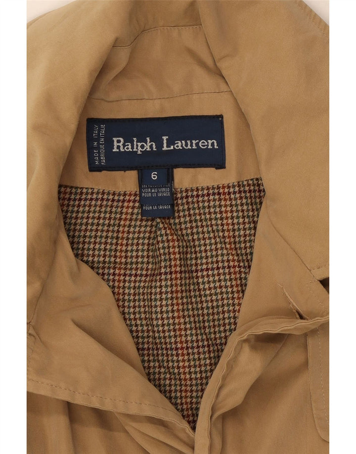 Damski płaszcz o luźnym kroju Ralph Lauren US 6, średni beż, wełna