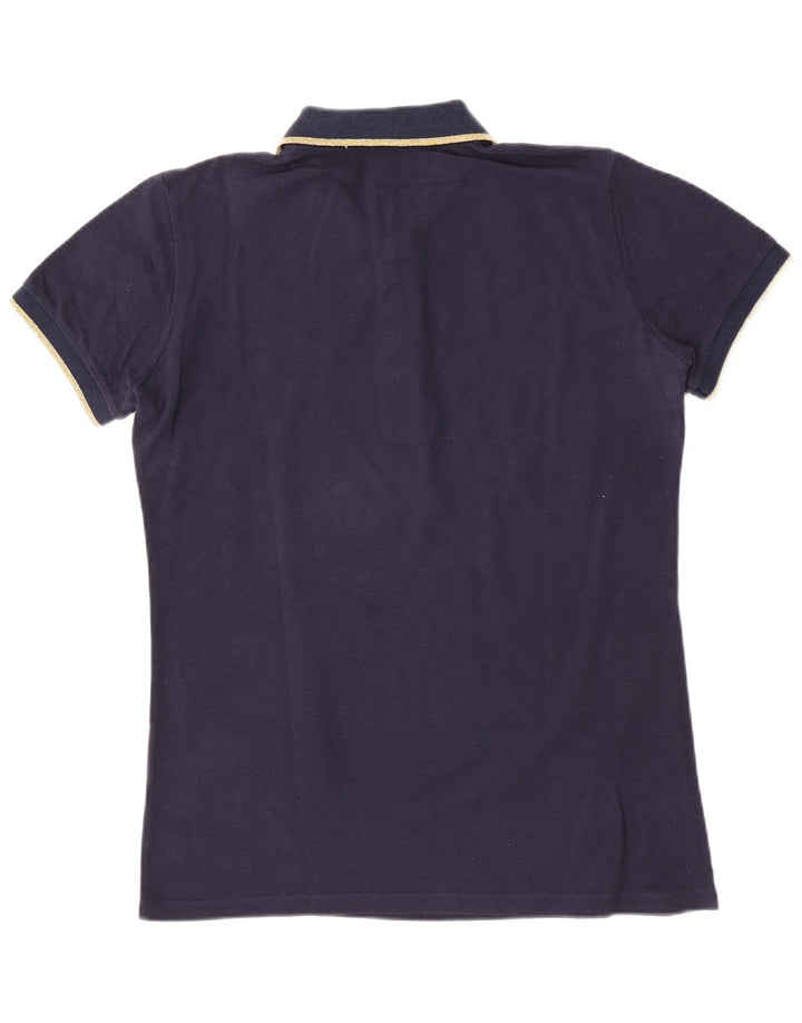 Męska koszulka polo Roberto Cavalli, mała, granatowa, bawełniana