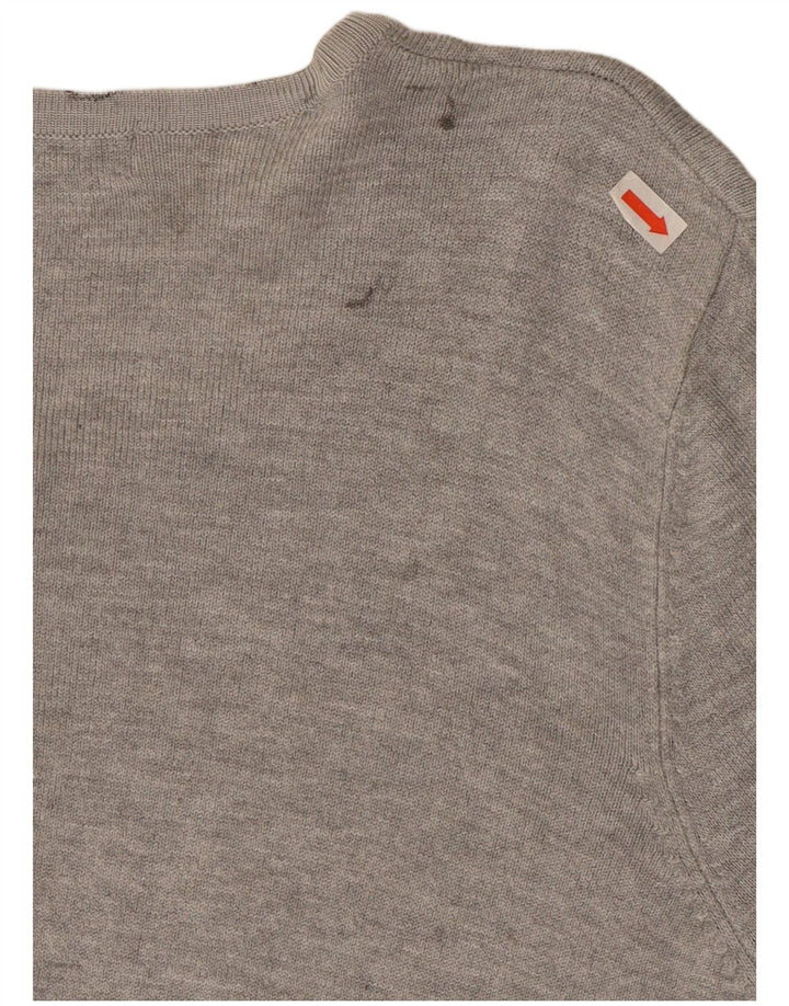 Marks & Spencer Damski sweter rozpinany UK 16, duży, szary, nakrapiany wiskoza