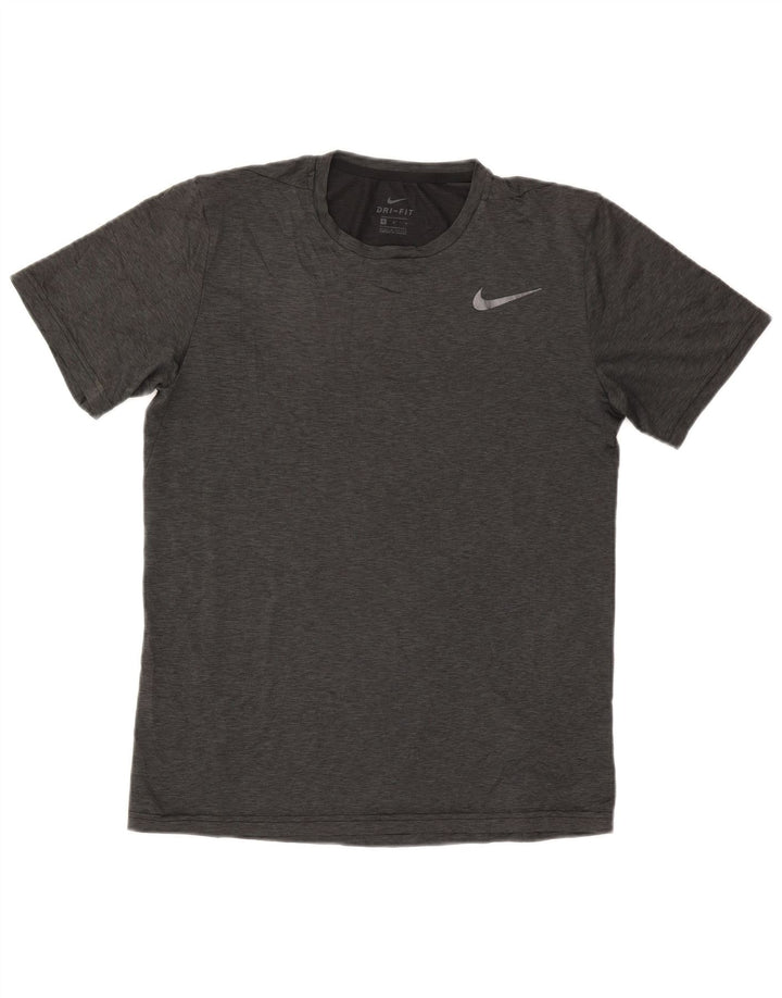 Męski T-shirt Nike Dri Fit Top, średni szary, nakrapiany poliester