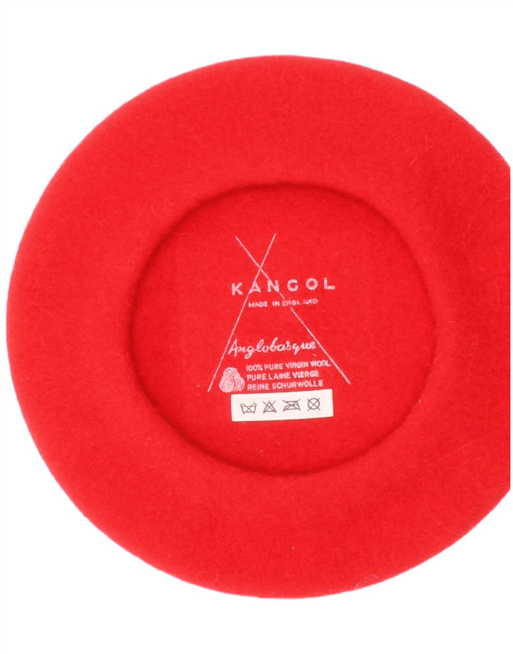 Damski beret Kangol w jednym rozmiarze, czerwona dziewicza wełna