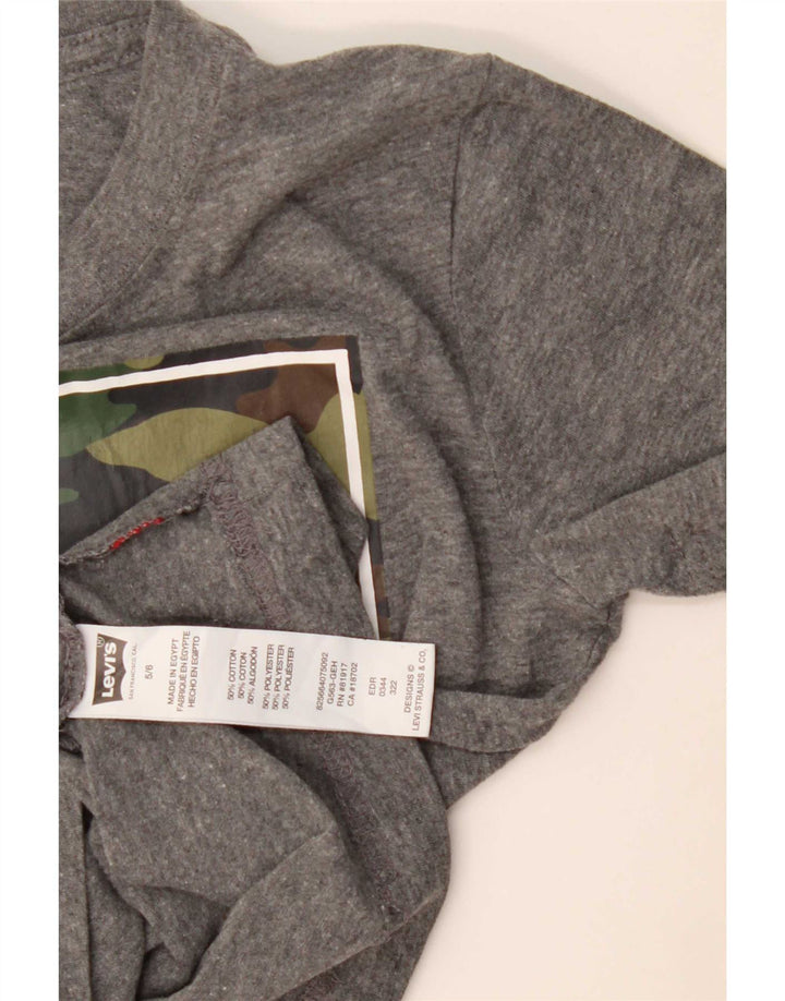 Chłopięcy T-shirt z grafiką Levi's Top 5-6 lat, szara bawełna