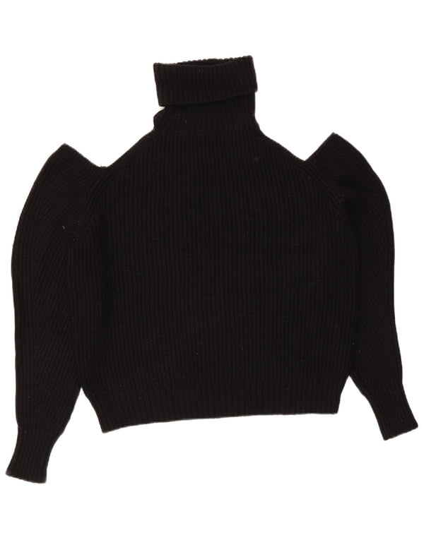 Damski sweter Zara Crop Oversize z golfem UK 10 Small Black
