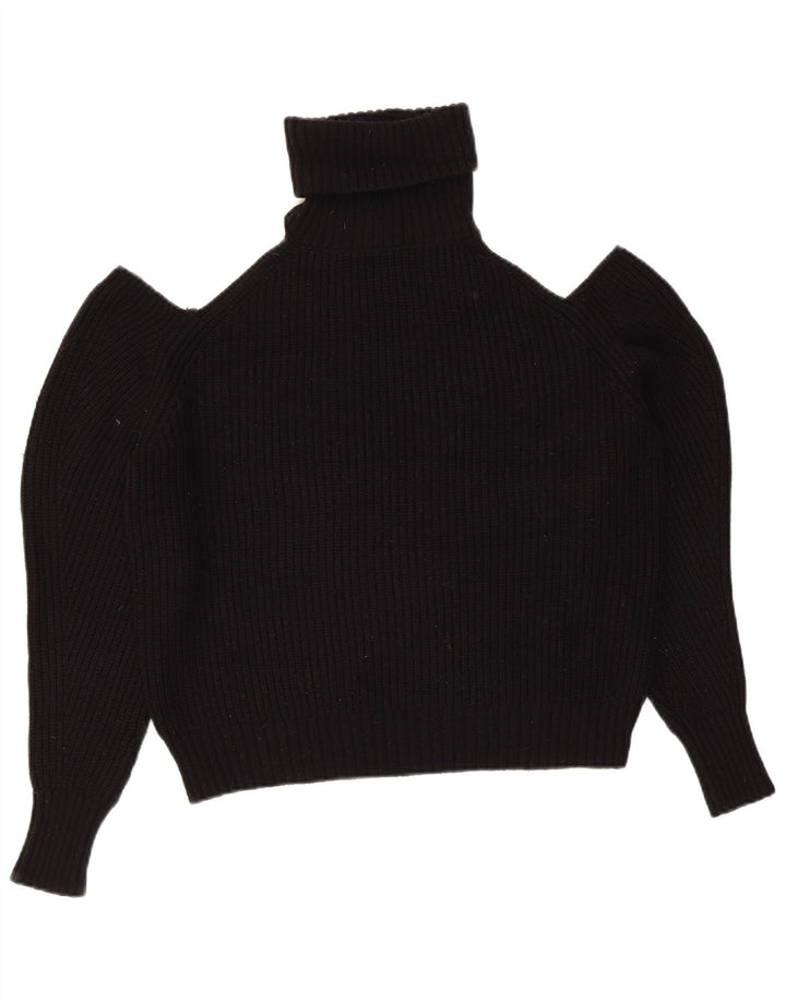 Damski sweter Zara Crop Oversize z golfem UK 10 Small Black