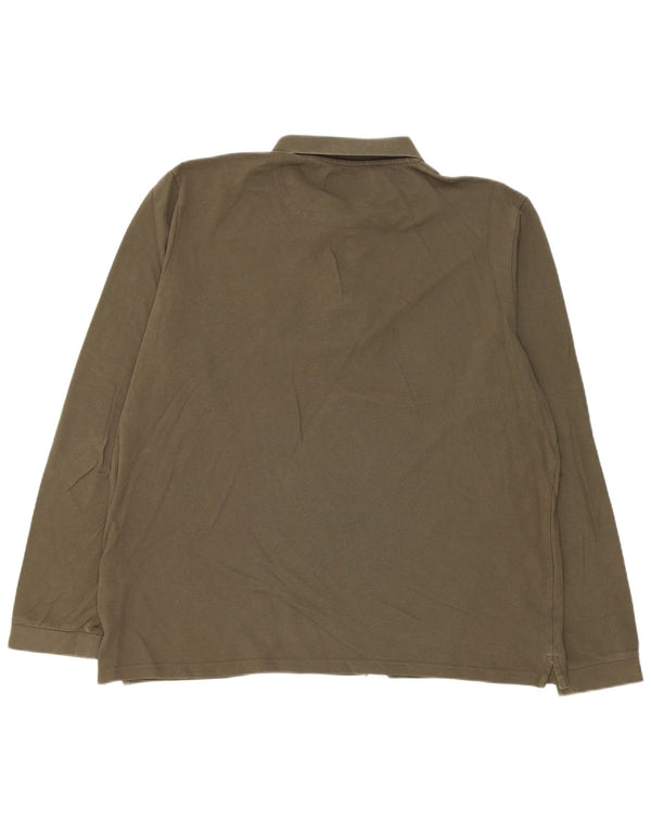 Męska koszulka polo z długim rękawem Lyle & Scott, 2XL, bawełna khaki