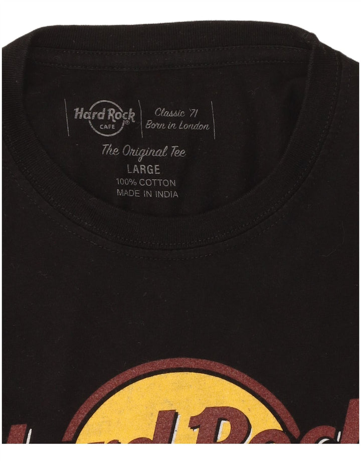T-shirt damski HARD ROCK CAFE Vienna Graphic Top UK 14, duży, czarny, bawełniany