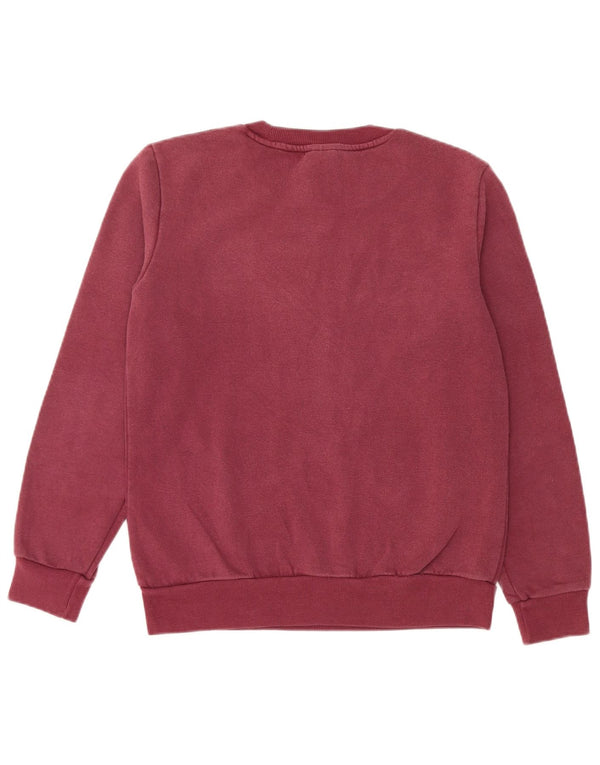Damska bluza ADIDAS Sweter UK 8/10 Mała Burgundowa Bawełniana