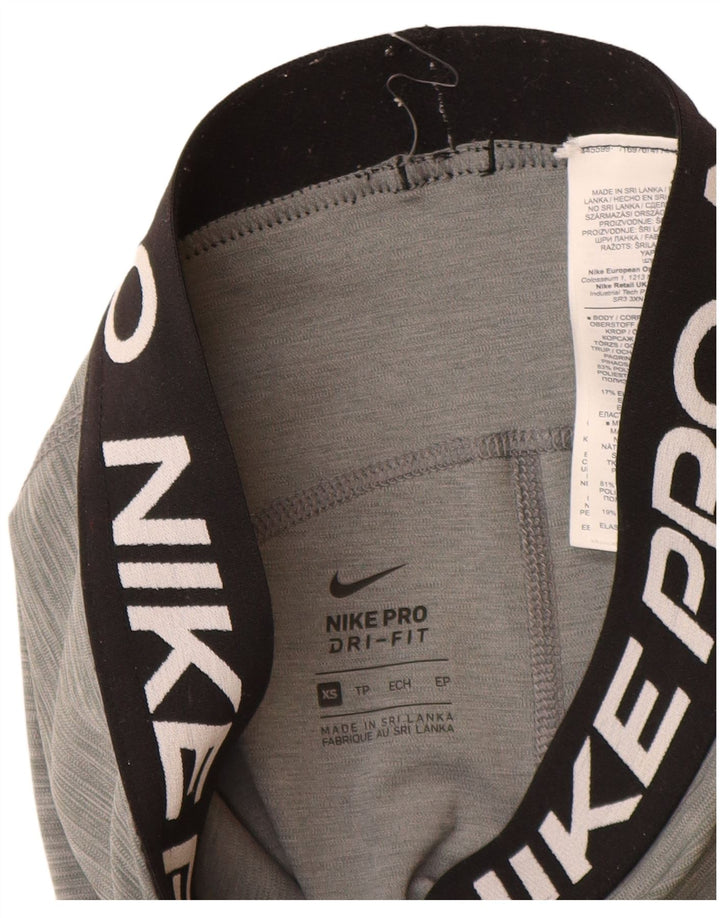 Damskie legginsy Nike Dri Fit Graphic UK 6 XS Szary poliester