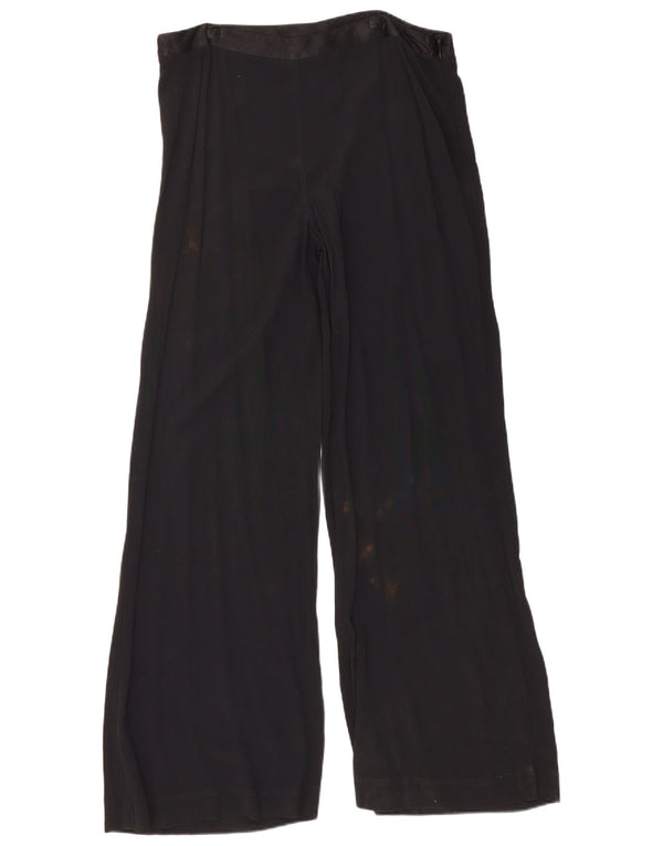 Marks & Spencer Damskie spodnie codzienne z szerokimi nogawkami UK 16, duże, W34 L32, czarne