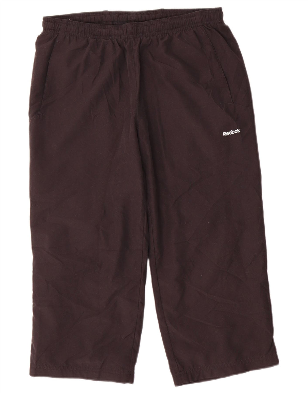 Damskie spodnie dresowe Reebok Capri UK 10, małe, czarne, poliestrowe