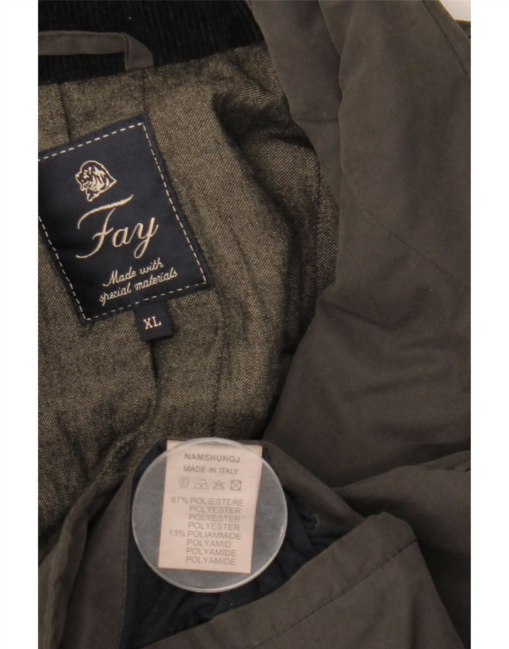 Męska kurtka wiatrówka Fay UK 42 XL, szary poliester