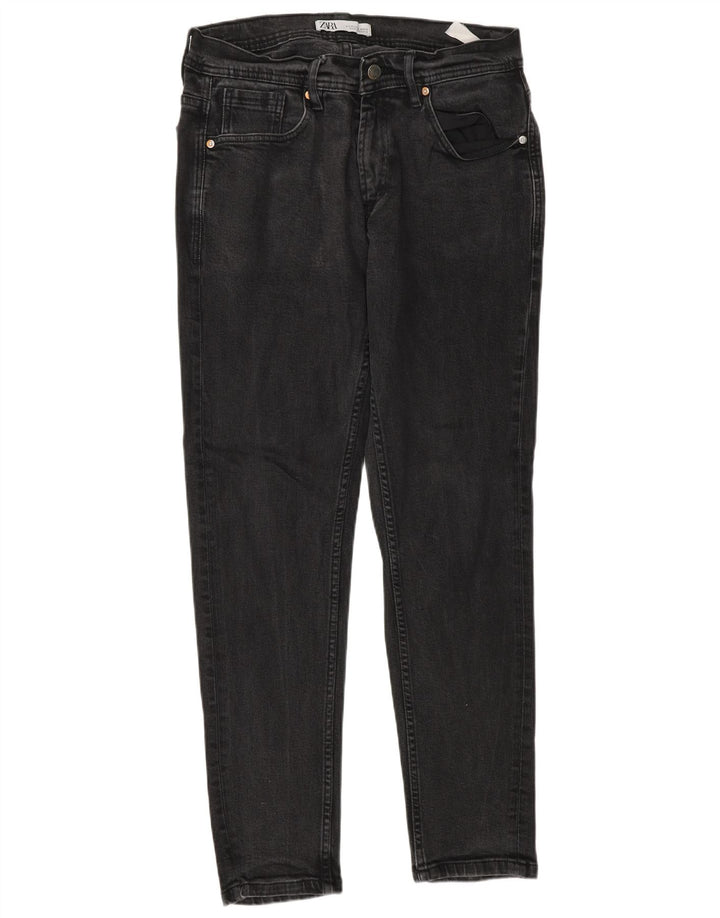 Męskie jeansy slim fit Zara EU 44 Large W34 L30 Szara bawełna