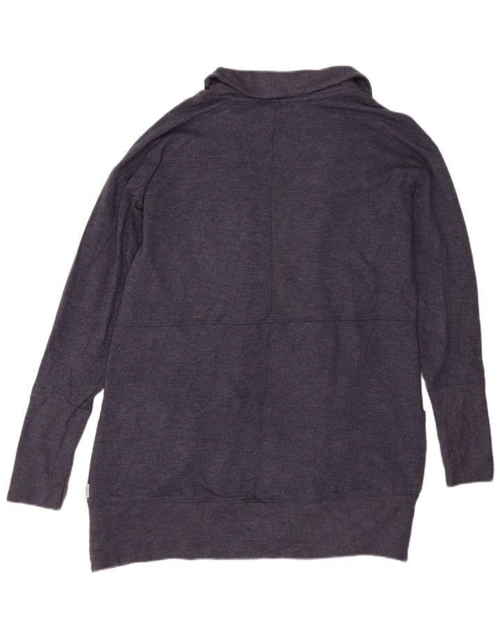 Damski sweter rozpinany EDDIE BAUER o wydłużonej linii, UK 14, średni granatowy