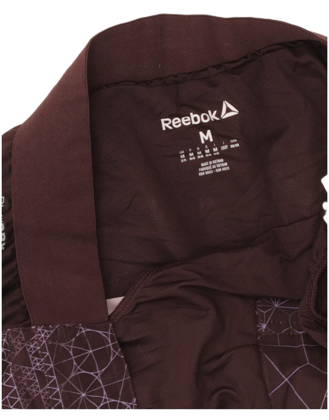 Damskie spodenki kąpielowe REEBOK Graphic UK 12/14 Średni brązowy geometryczny