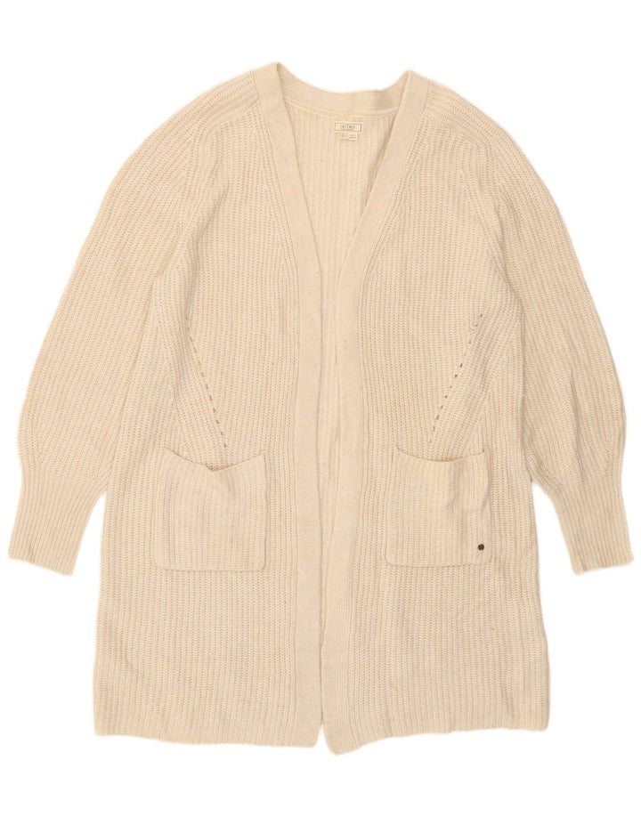 Damski sweter oversize Fat Face z długim rękawem UK 16, duży w kolorze złamanej bieli