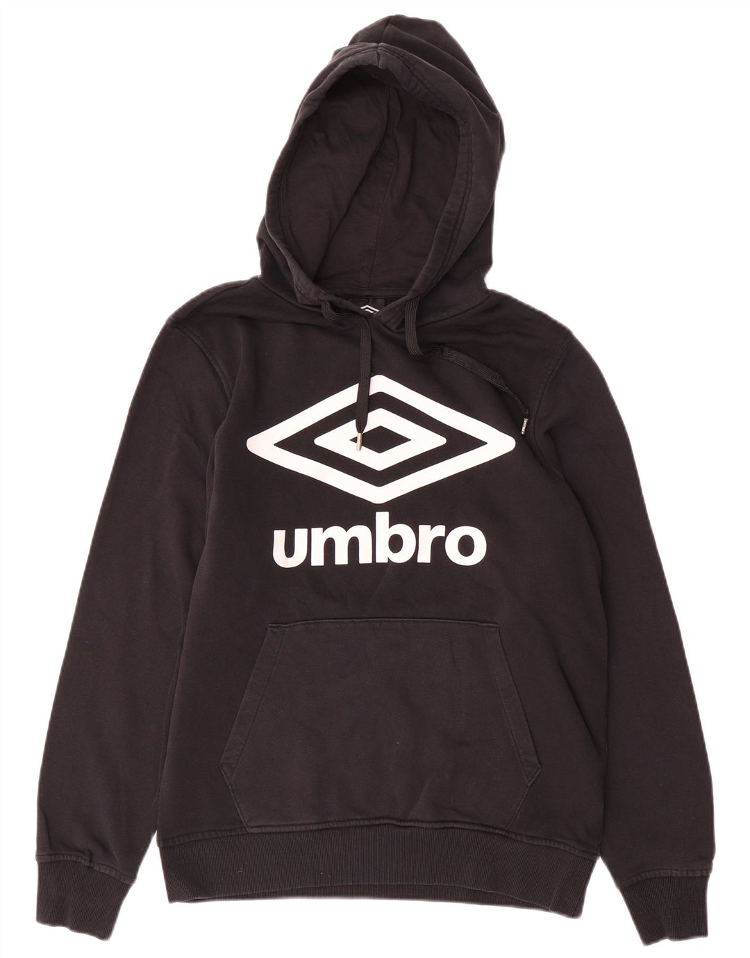 Męski sweter z kapturem UMBRO z grafiką, średniej wielkości, czarny, bawełniany