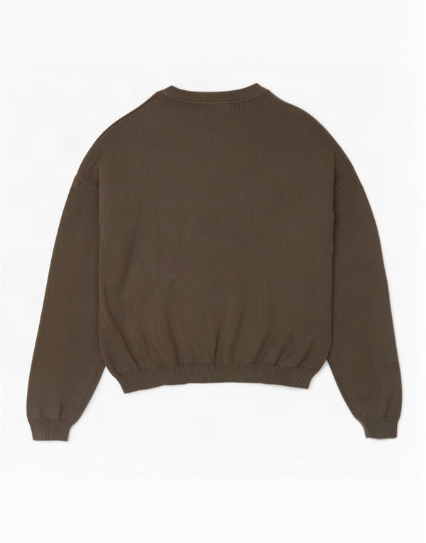 Męski sweter z okrągłym dekoltem Eddie Bauer XL, szary, bawełniany
