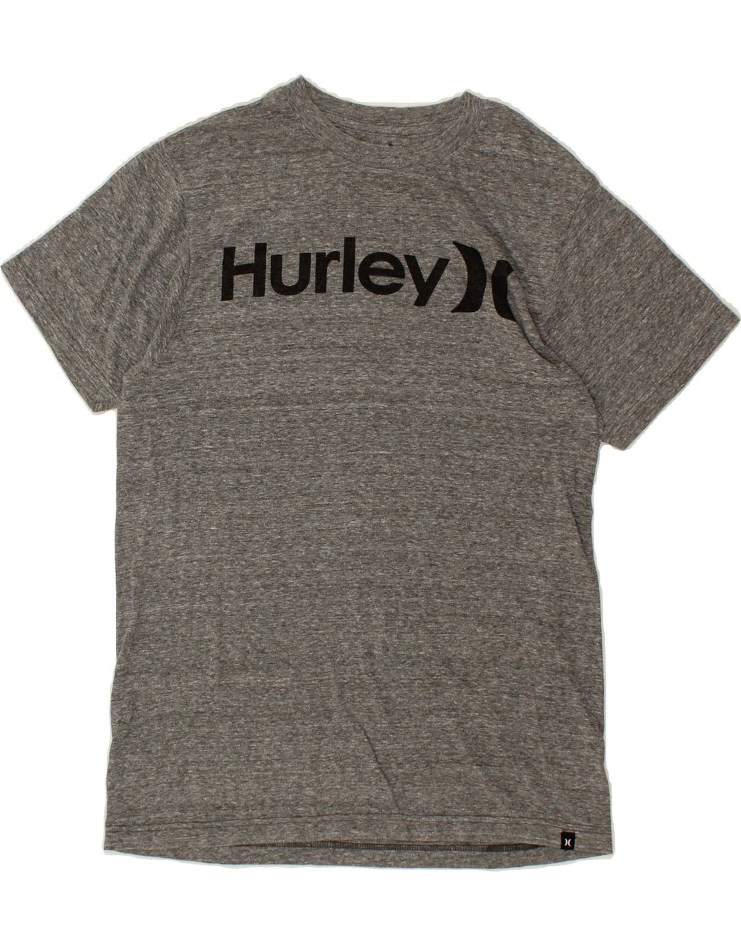 HURLEY Mens Premium Fit Graphic T-Shirt Top Small Grey Flecked Polyester Vintage Hurley and Second-Hand Hurley from Messina Hembry 