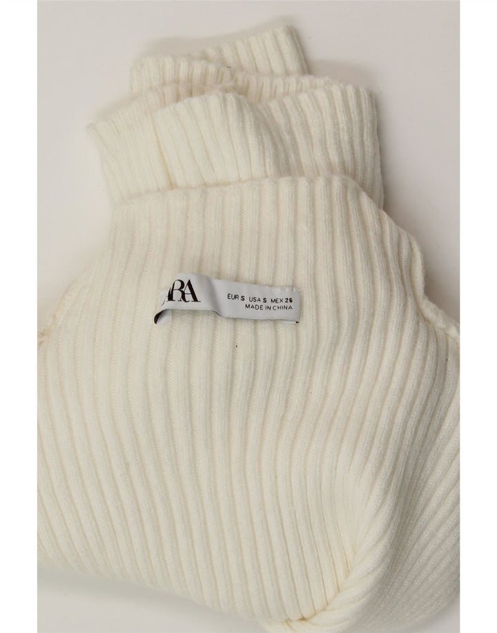 Damski podkoszulek Zara Crop Vest UK 8 Small White Viscose