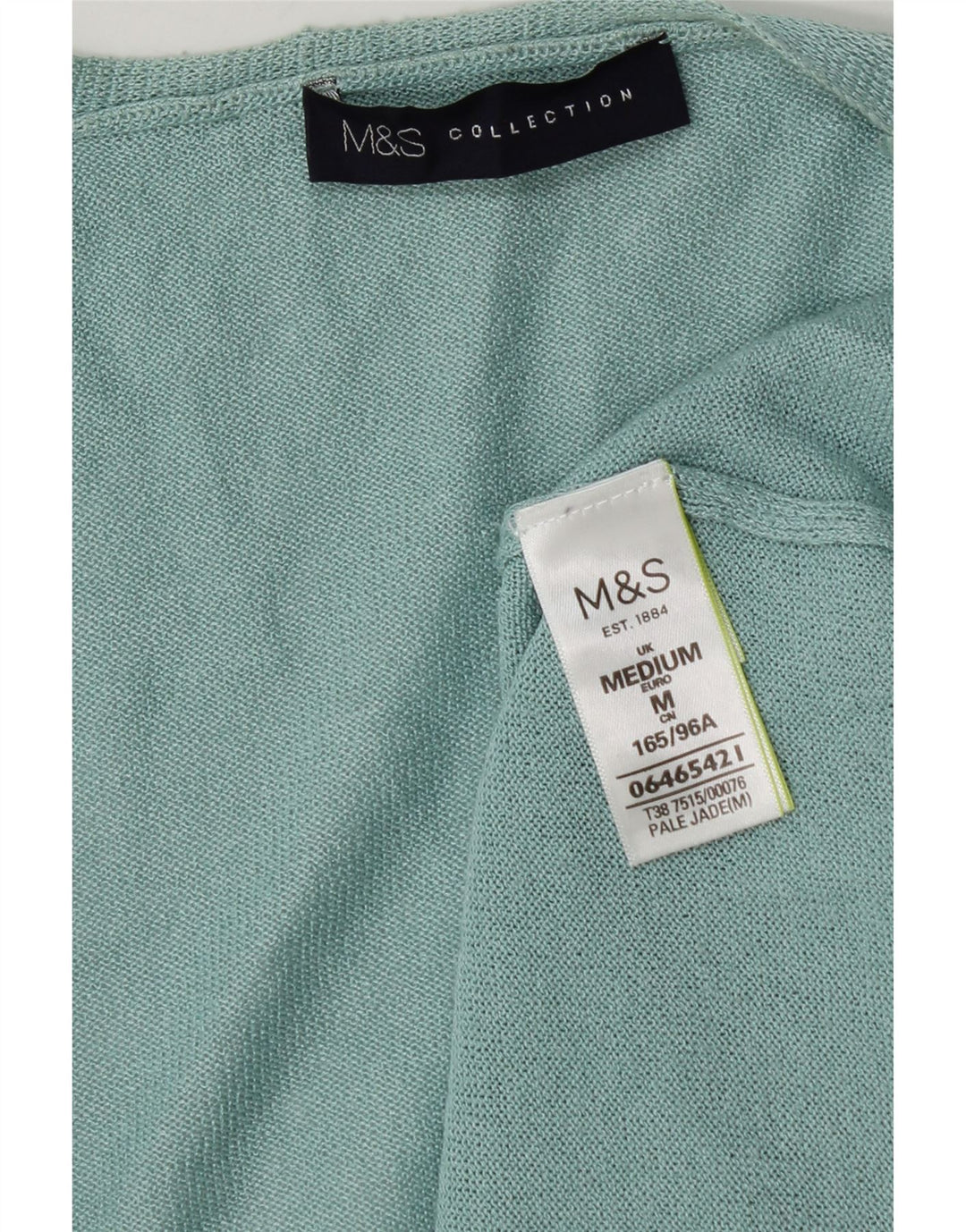Marks & Spencer Damski sweter o przedłużonym fasonie, UK 12, średni turkus
