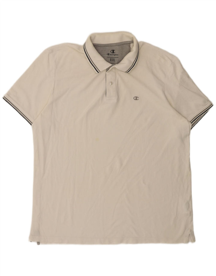 Męska koszulka polo Champion 2XL w kolorze złamanej bieli, bawełniana