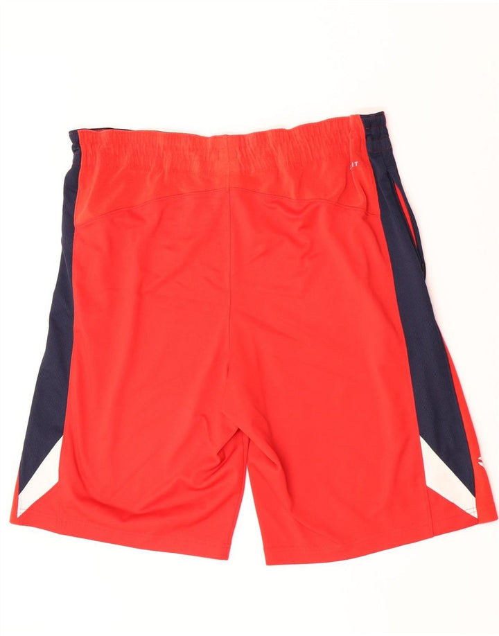Męskie spodenki sportowe Nike Dri Fit, duże, czerwone, poliestrowe bloki kolorów