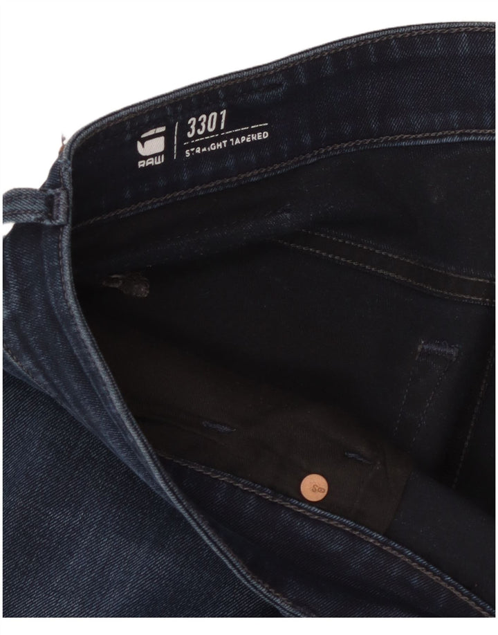 G-STAR Męskie jeansy 3301 Straight Tapered W38 L34 Niebieskie bawełniane