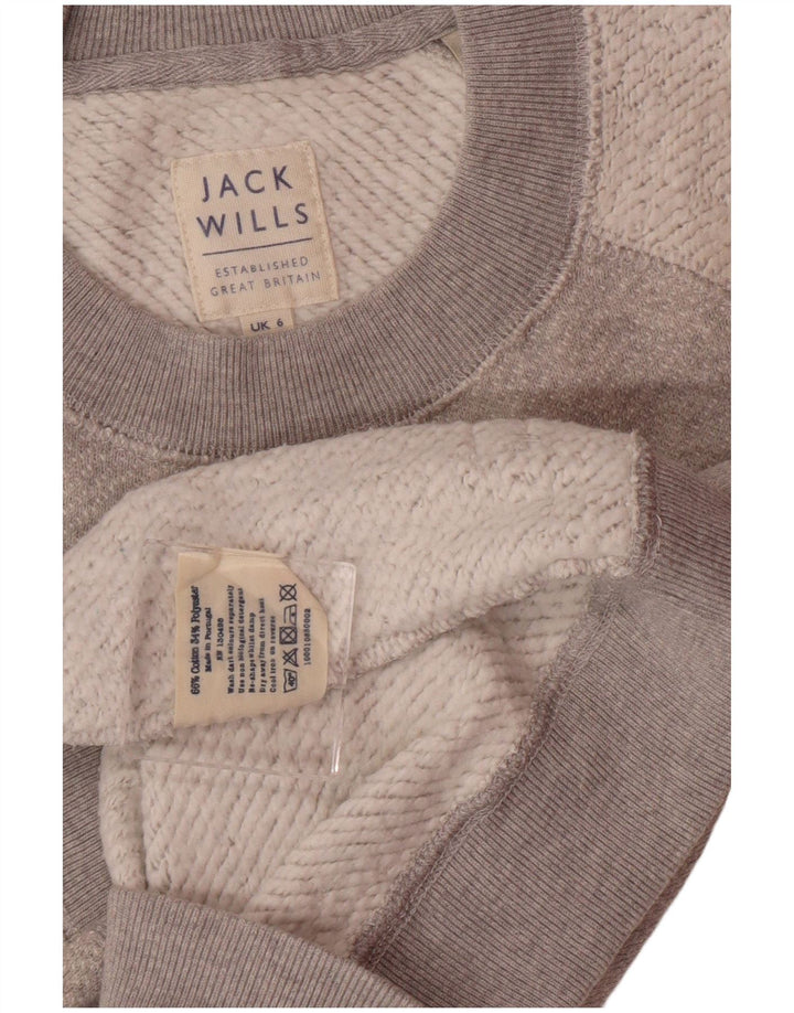 Damska bluza JACK WILLS Sweter UK 6 XS, szara, bawełniana w bloki kolorów