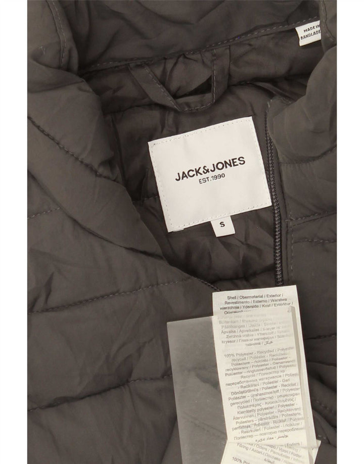 Męska wyściełana kamizelka Jack & Jones UK 36, mała, szary poliester