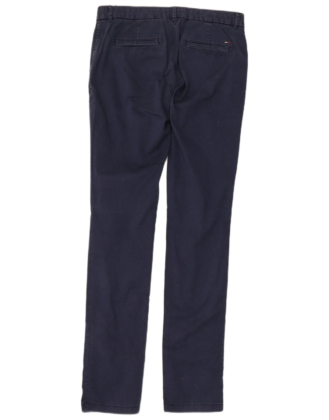 Damskie spodnie garniturowe TOMMY HILFIGER W28 L34 Granatowa bawełna