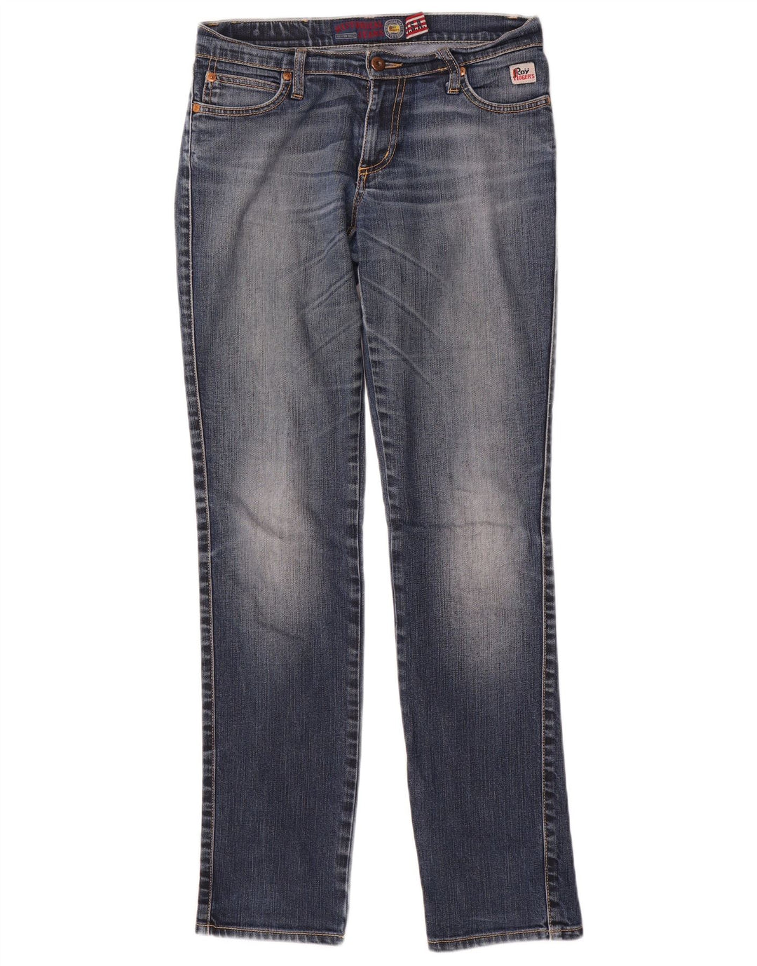 Damskie jeansy slim Roy Rogers W27 L32 Granatowa bawełna